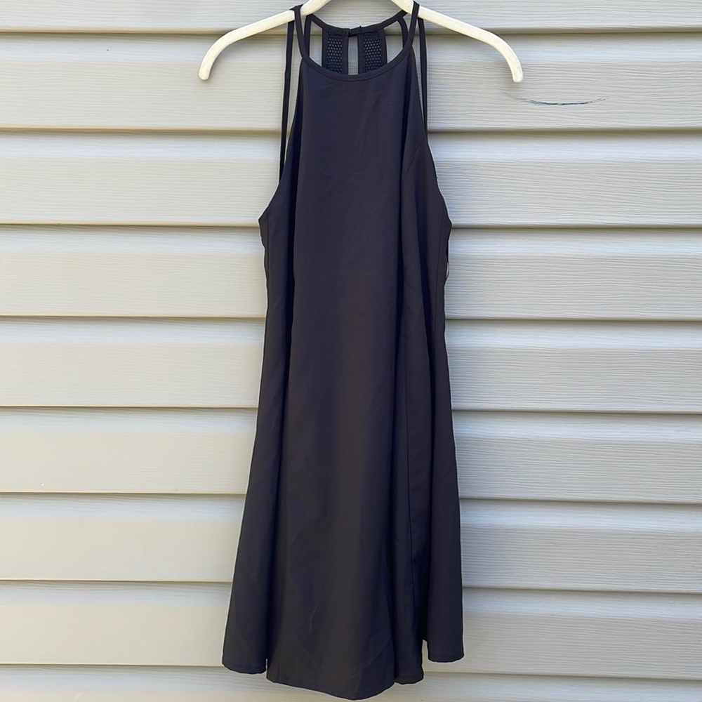 Lulus Black Racerback Skater Mini Dress